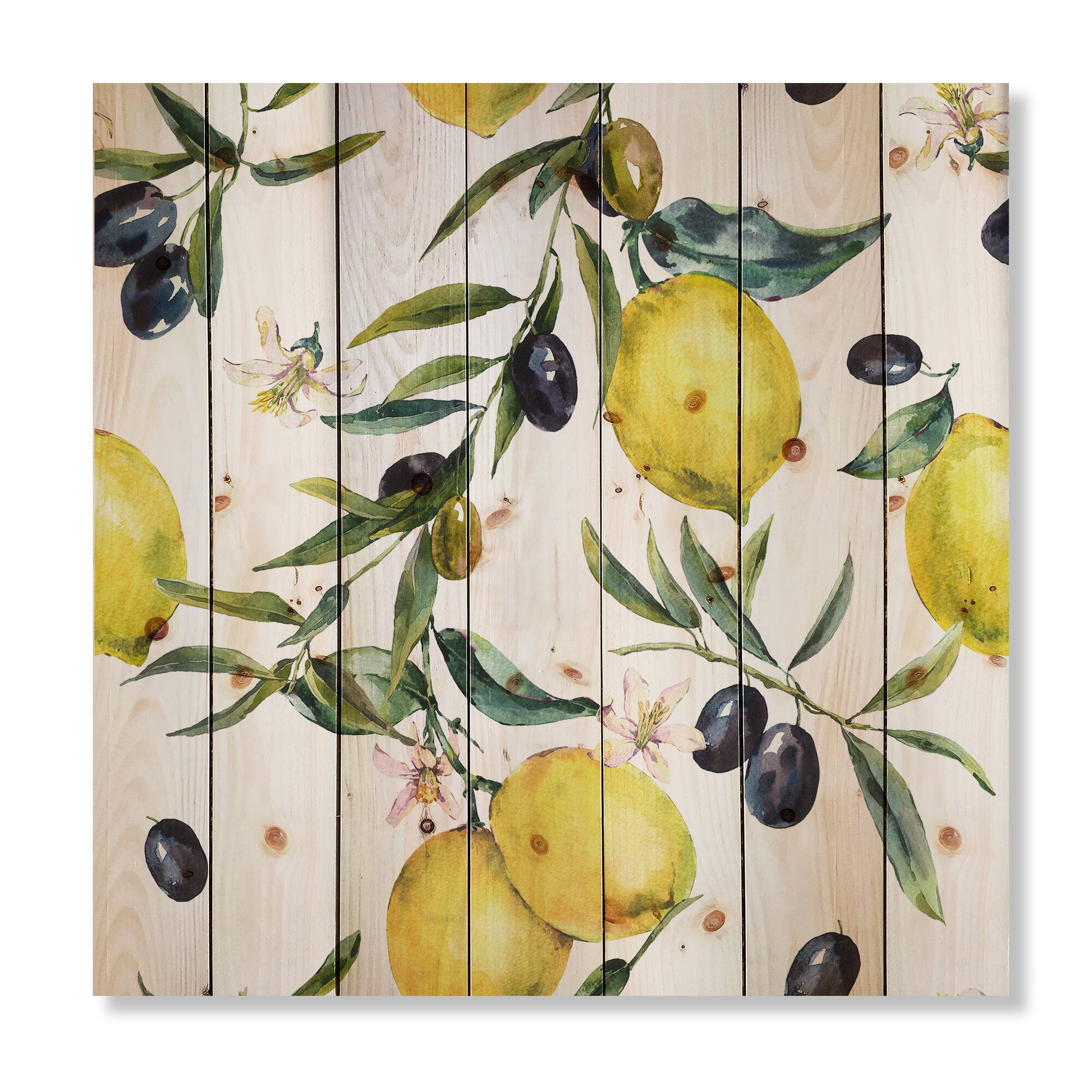 Designart - Lemon and Olive Branches II